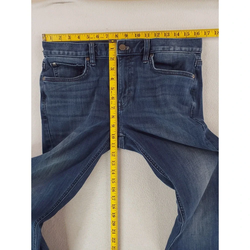 Banana Republic Jeans Mens 32x36 Blue Traveler Slim Tapered Stretch Denim Pants